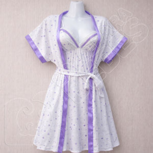 Blanco con aplicaciones y textura Lila